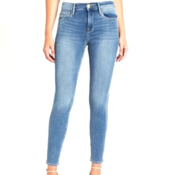 FRAME Le Skinny De Jeanne Mid Rise Skinny Jeans - Picture 1 of 11